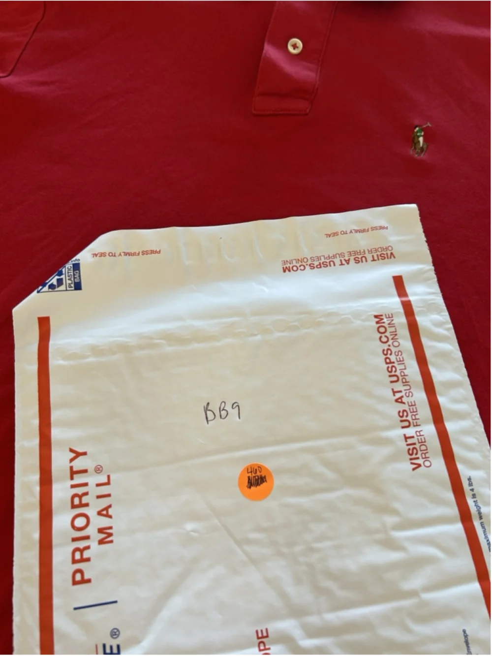 Polo Ralph Lauren Shirt Short Sleeve Pima Soft Touch M Red Tri-color Pony Mens